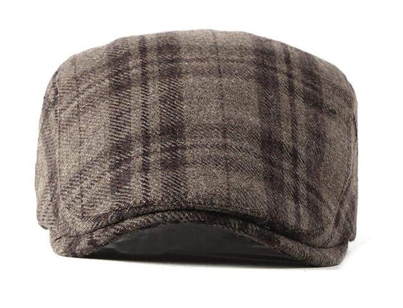 Qunson 2 Pack Mens Tweed Wool Blend Flat Cap Ivy Gatsby Newsboy Hat - Image 2